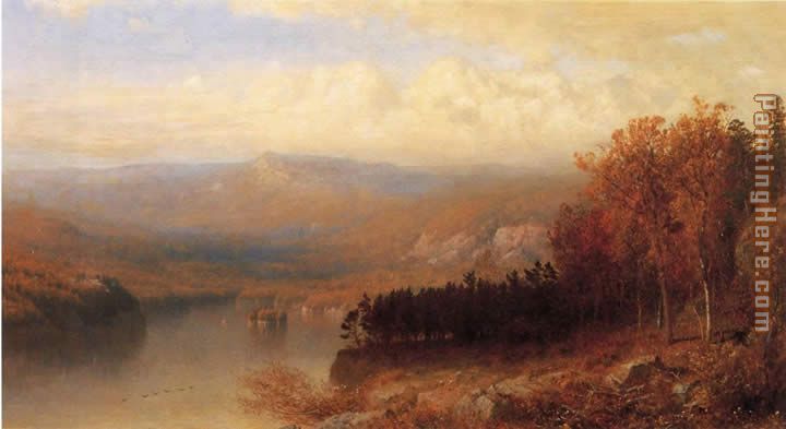 Adirondack Scene in Autumn painting - Alexander Helwig Wyant Adirondack Scene in Autumn art painting